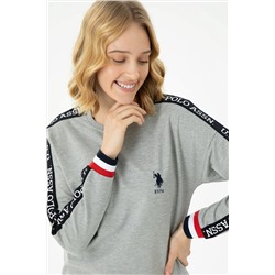 Kadın Gri Melanj Pijama Takımı