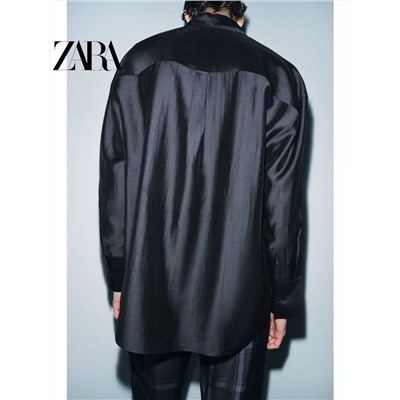 Лёгкая воздушная женская блузка из смесового тенселя  ЗАР*А