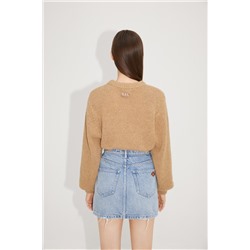 Jersey de lana y mohair Camel