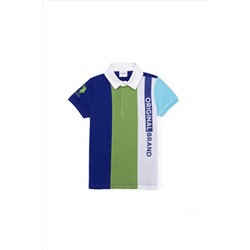 Erkek Çocuk Mavi Polo Yaka Tişört