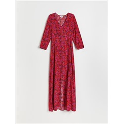 Viskose Kleid mit Muster