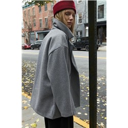 Женское короткое пальто свободного кроя без подкладки  ZAR*A