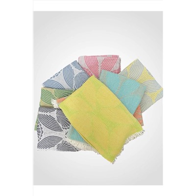 fildastore Kavak Ağacı Lifinden El Dokuması Midye Desen, Jakarlı, Premium Kalite, Peştemal, Plaj Havlusu, Pareo