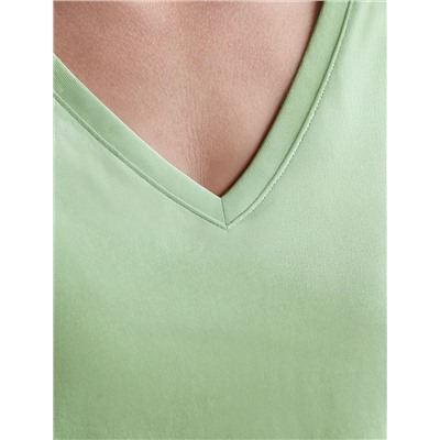 Футболка из 100% хлопка с V-образным вырезом