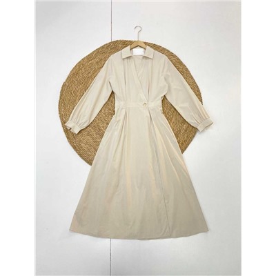 Женское платье MSC*H Copenhage*n на запа́х из смесового тенселя и хлопка, экспорт