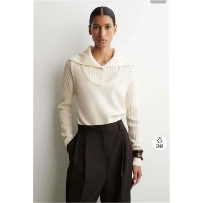 Свитер-пуловер с нишевым дизайном КО*С