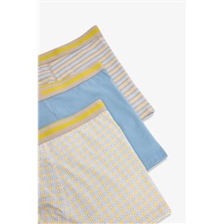 Penti Erkek Pamuklu Yellow Stripe Çok Renkli 3lü Boxer Külot
