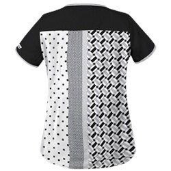UA Retro Rhapsody White Sweetheart Yoke Scrub Top