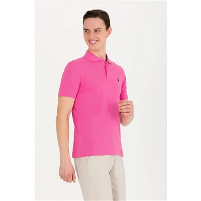 Erkek Pembe Basic Polo Yaka Tişört