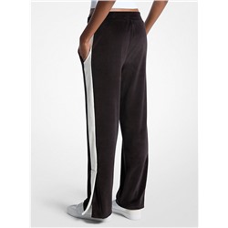 Michael Kors Outlet Stripe Velour Track Pants