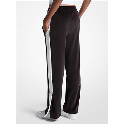 Michael Kors Outlet Stripe Velour Track Pants