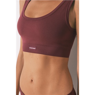 Top reversible LOVELY  sin costuras granate