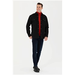 Erkek Siyah Jean Gömlek