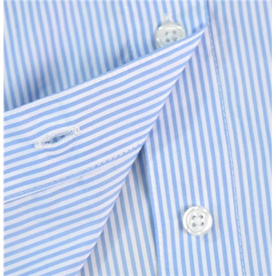 Женская хлопковая полосатая повседневная рубашка с длинным рукавом