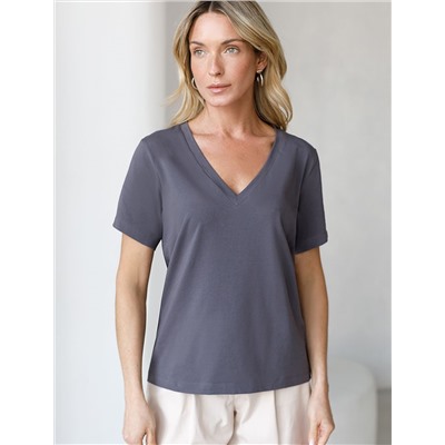 Футболка из премиального хлопка с эластаном