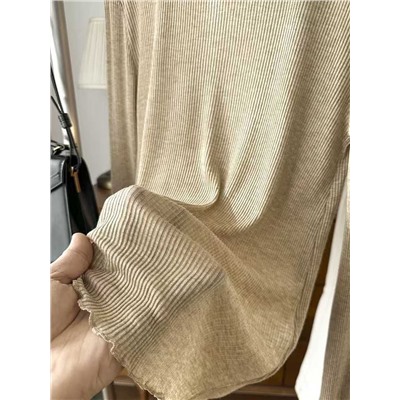 Женский лонгслив из смесового тенселя и шерсти  ЗАР*А