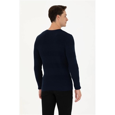 Erkek Lacivert Kazak