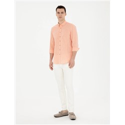 Ekru Slim Fit Jean Pantolon