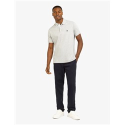 SOLID INTERLOCK POLO SHIRT WITH WOVEN TRIM