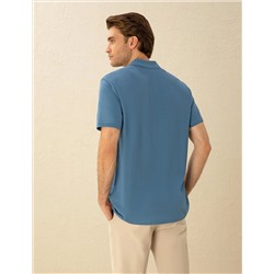 Koyu Mavi Regular Fit Basic Tişört