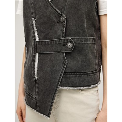 Серый жилет "Гранж"