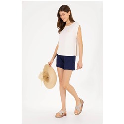 Kadın Lacivert Örme Şort