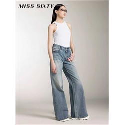 Женские джинсы MIS*S SIXT*Y прямого кроя в ретро стиле с низкой талией