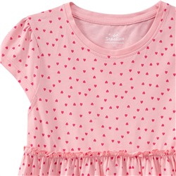 Mädchen Kleid mit Herzchen allover