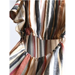 Kleid Aus Leinen-Mix