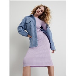 Трикотажное платье с полосатой структурой