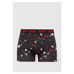 Mavi 3lü Baskılı Boxer 0911873-900