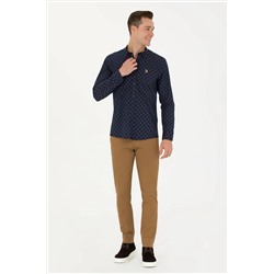 Erkek Lacivert Uzun Kollu Gömlek