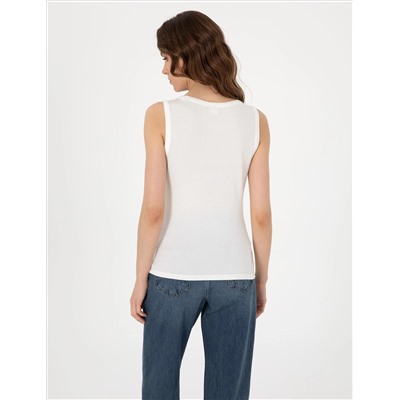 Beyaz Ex. Slim Fit Tişört