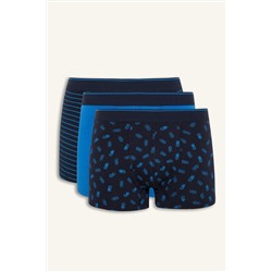 DeFacto Regular Fit Desenli 3'lü Boxer D9872AX25SP
