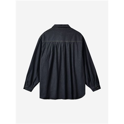 Женская свободная джинсовая рубашка