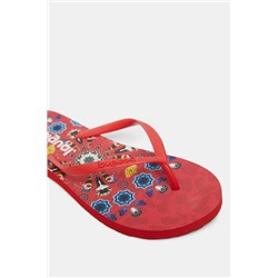 Chanclas baño suela estampada