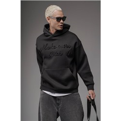 Худи с надписью черный