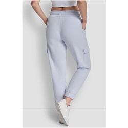 METALLIC BUBBLE LOGO SLIM FIT FLEECE CARGO JOGGER