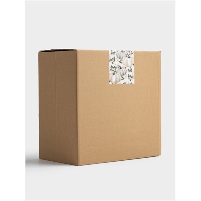 Емкость для хранения, 18х16 см, 1,3 л, керамика D, белая, в крапинку, Тыква, Light pumpkin