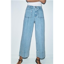 JEANS Z1975 WIDE LEG CROPPED TIRO ALTO