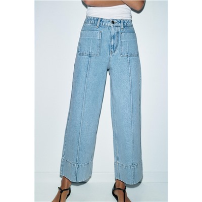 JEANS Z1975 WIDE LEG CROPPED TIRO ALTO