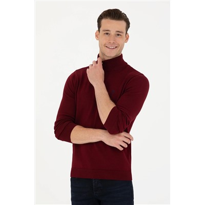 Erkek Bordo Basic Kazak