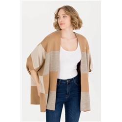 Kadın Camel Melanj Triko Panço