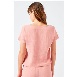 Розовая блузка в стиле тильда