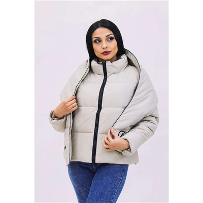 Демисезонная женская куртка весна осень +дутый шарф-косынка 8193