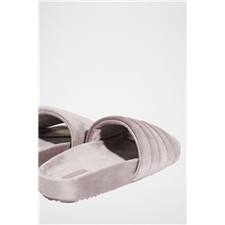 Sandalias de terciopelo Malva