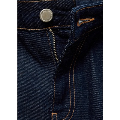 Jeans rectos rinse wash costuras