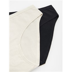 Slips mit hohem Baumwollanteil, 2er-Pack