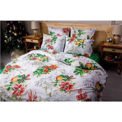 КПБ Новогодний букет поплин сем.