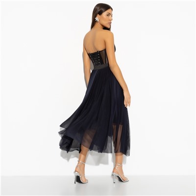 Юбка из сетки на подкладе, Экстремально прекрасна (dark blue)